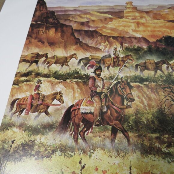 Stephan Kramar History Art Print Monk, Cowboys, Indians - Picture 7 of 8